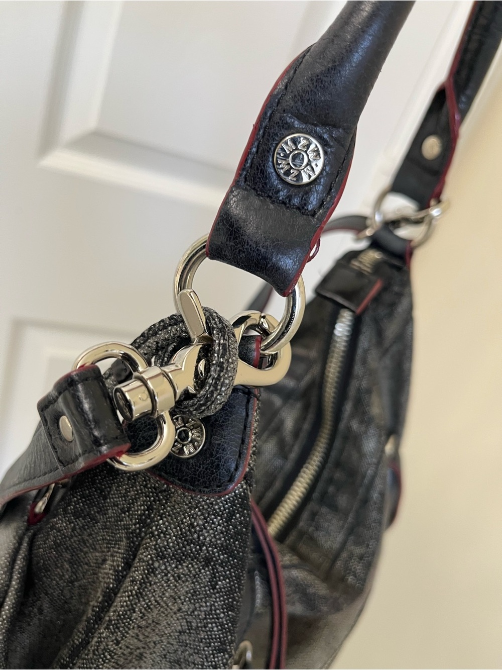 Flash Sale ends 5p. Today Denim rolled Handle/shoulder strap/Coin pouch